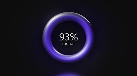Black background. Motion. Purple loading in the ring that runs very fast. 스톡 일러스트