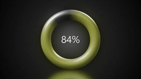 Black background. Motion. The ring is dark in color, in which the percentage 스톡 일러스트