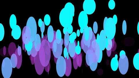 Black background with moving circles Stock Footage 108705628