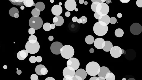 Black background with moving circles Stock Footage 112368559