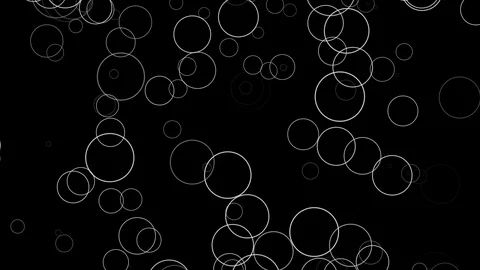Black background with moving circular lines Video stock 113119447