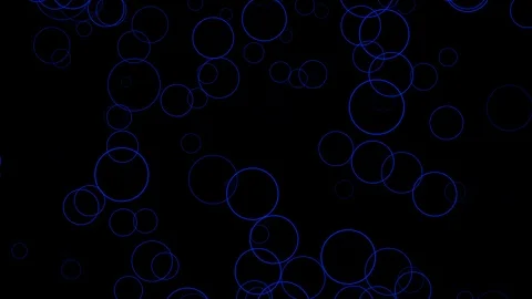 Black background with moving circular lines Stock Footage 113121452