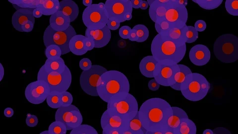 Black background with moving donut shaped circle Stock Footage 113538485