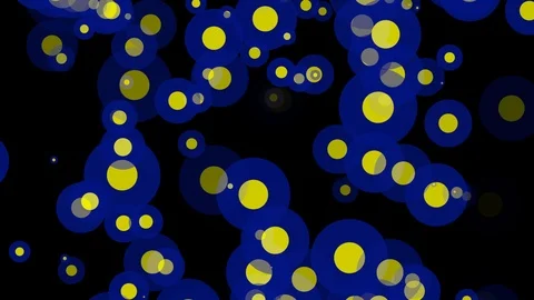 Black background with moving donut shaped circle Video stock 113539480