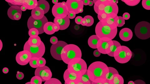 Black background with moving donut shaped circle Video stock 113540214
