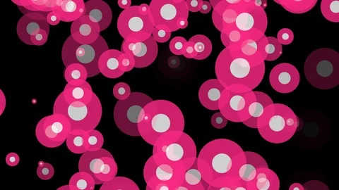 Black background with moving donut shaped circle Video stock 113540822