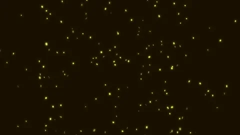 Black background with moving golden particles, congratulatory golden backgro Stock Footage 345341921