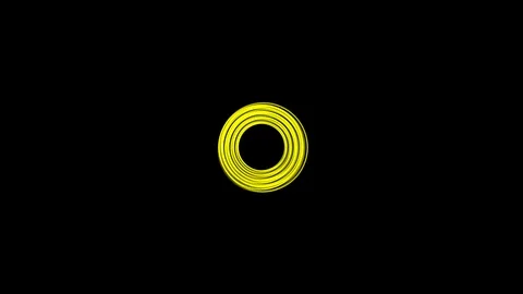 Black background with moving spiral circles Stock Footage 113432831
