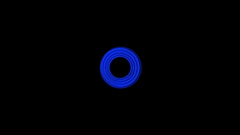 Black background with moving spiral circles Video stock 113434849
