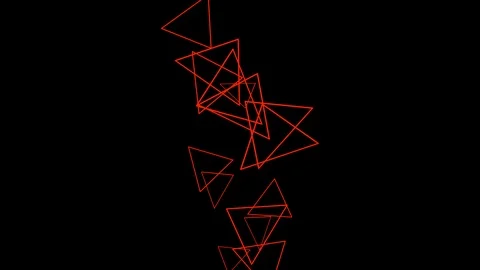 Black background with moving triangle lines Stock Footage 105834553