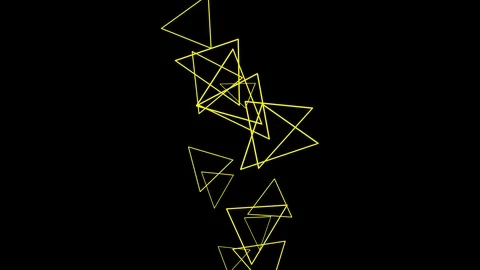 Black background with moving triangle lines Video stock 105834773