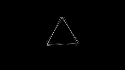 Black background with moving triangle lines Stock Footage 114103966