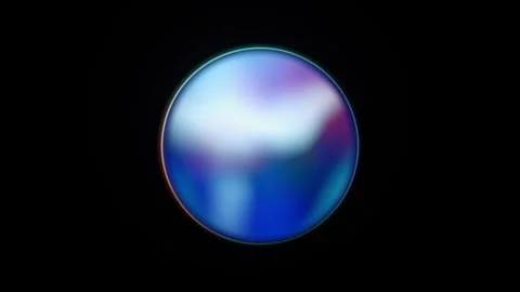 Black background neon gradient glowing ball animation Stock Footage 340368900