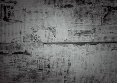 Black background newspaper texture 스톡 사진