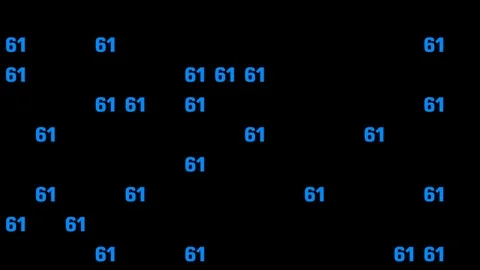 Black background with numbers random motion Video stock 104782927