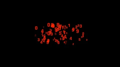 Black background with numbers random motion Stock Footage 104837736