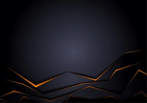 Black Background with Orange Edges Stock Illustration