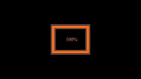 A black background with an orange rectangular frame, a black inner rectangl.. イラスト素材