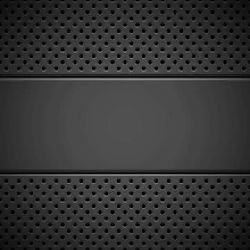 Black Background with Perforated Pattern Stock Illustration