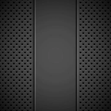 Black Background with Perforated Pattern Stock Illustration