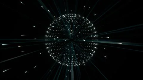 Black background radiating light abstract composition pattern Stock Photos