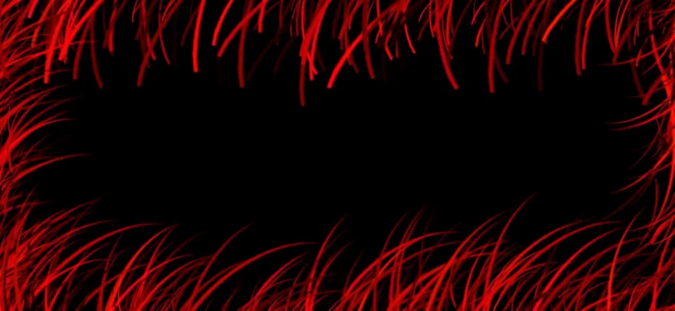 Black background with red grass Stock Illustration