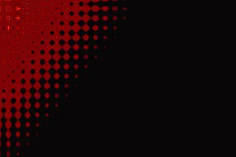 Black background with a red pixelated triangular figure on the corner イラスト素材