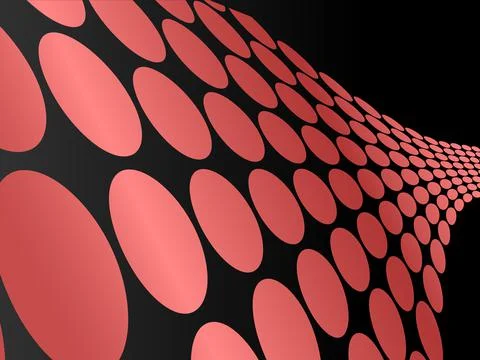 Black background with red shapes Stock Illustration