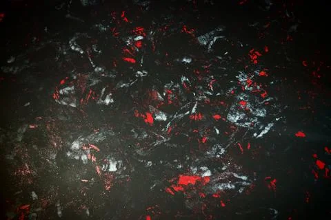 Black background with red, white, gray and blue strokes, dashes, stains and Foto stock