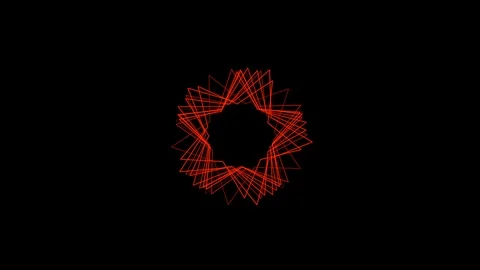 Black background with rotating star shape Stock Footage 114339297