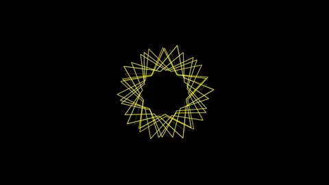 Black background with rotating star shape Stock Footage 114340718
