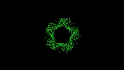 Black background with rotating star shape Video stock 114342190