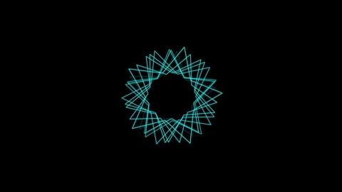 Black background with rotating star shape Stock Footage 114342244