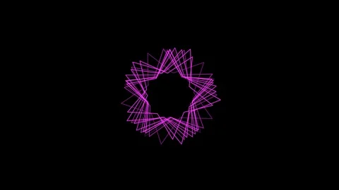Black background with rotating star shape Stock Footage 114343657