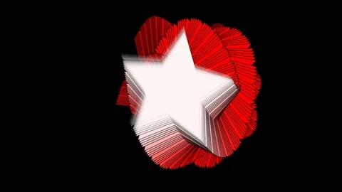 Black background with rotating star shape Video stock 115293437