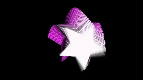 Black background with rotating star shape Stock Footage 115310047