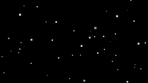 Black background with scattered squares, seamless looping. Stock Footage 286416236