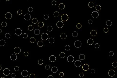 Black background with scattered white circles pattern Stock Illustration