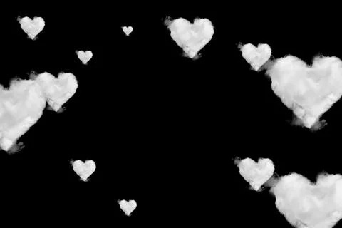 Black background shaped heart Stock Photos