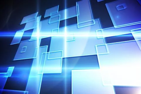 Black background with shiny squares 스톡 일러스트
