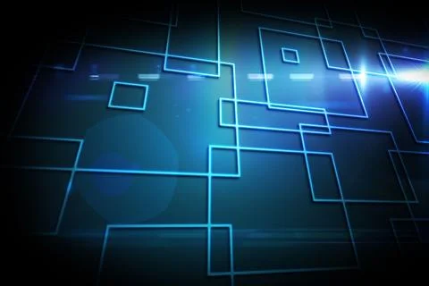 Black background with shiny squares Stock Photos