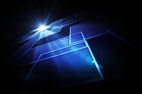 Black background with shiny squares Stock Photos