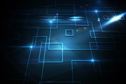 Black background with shiny squares Stock Photos