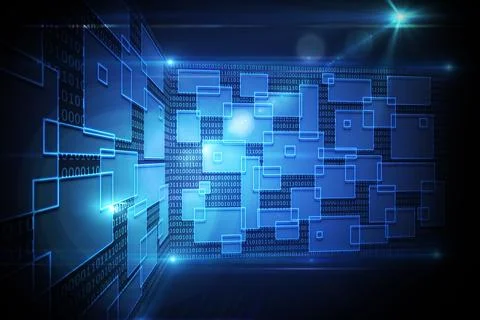 Black background with shiny squares Stock Photos