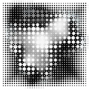 Black background with shone white apertures Stock Illustration