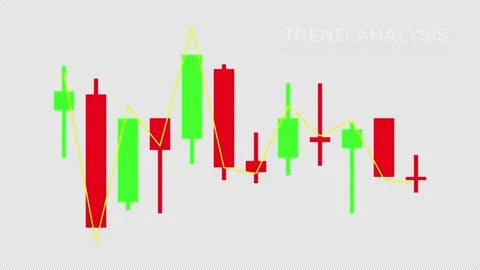 Black background shows green and red candlesticks 動画素材 342577179