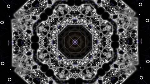 Black background with silver circle tunnel background in 4k video. Stock Footage 155968453