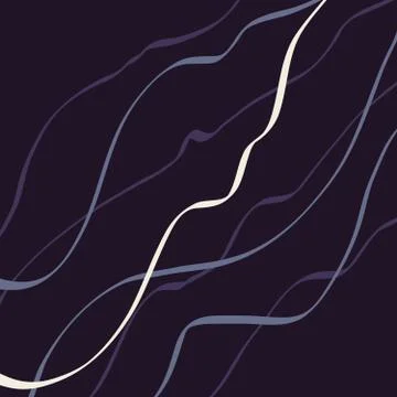 Black background with simple ribbons, elegant stripes Stock Illustration