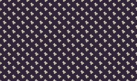 Black background with small white skull pattern design Stock Illustration