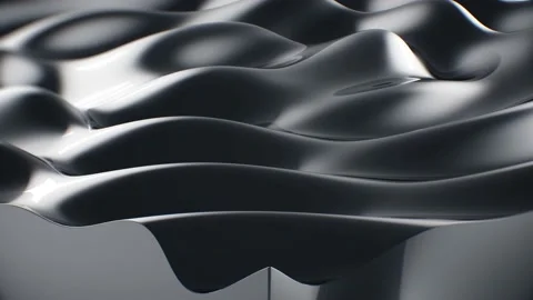 Black Background Smoothly Waves Flowing animation Stock Footage 148266690